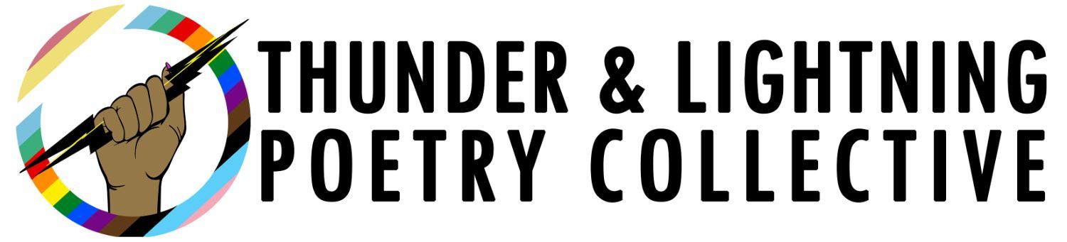 The Thunder and Lightning logo. A brow hand holds a bolt of lighting in a circle colored like the Pride flag.